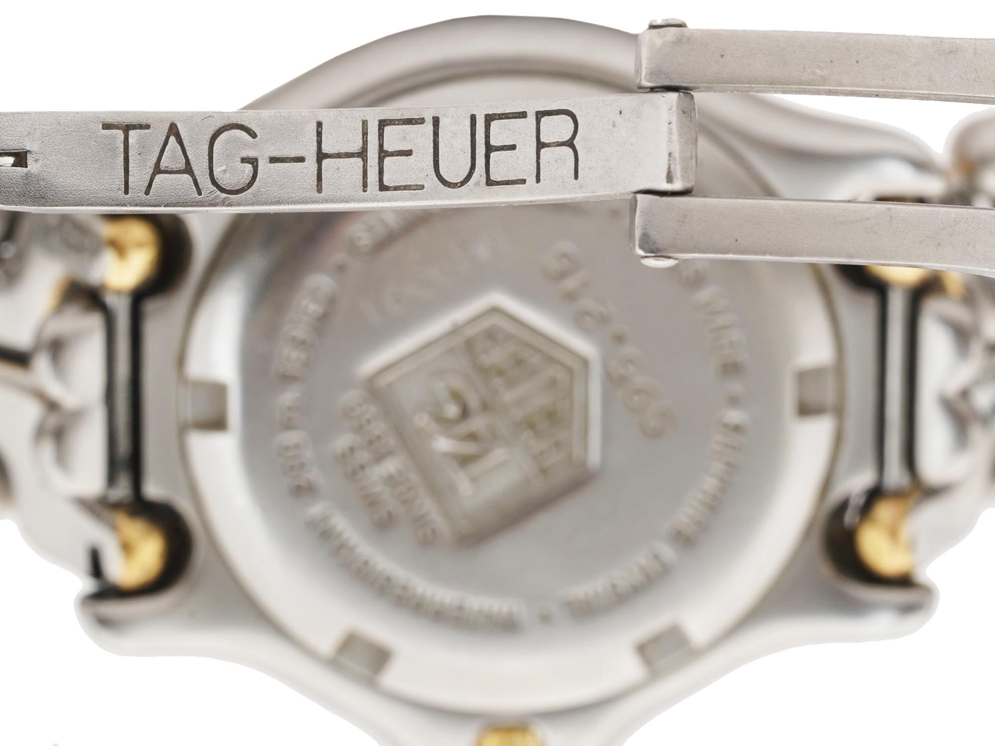 RARE TAG HEUER GILT STAINLESS STEEL WRIST WATCH PIC-2